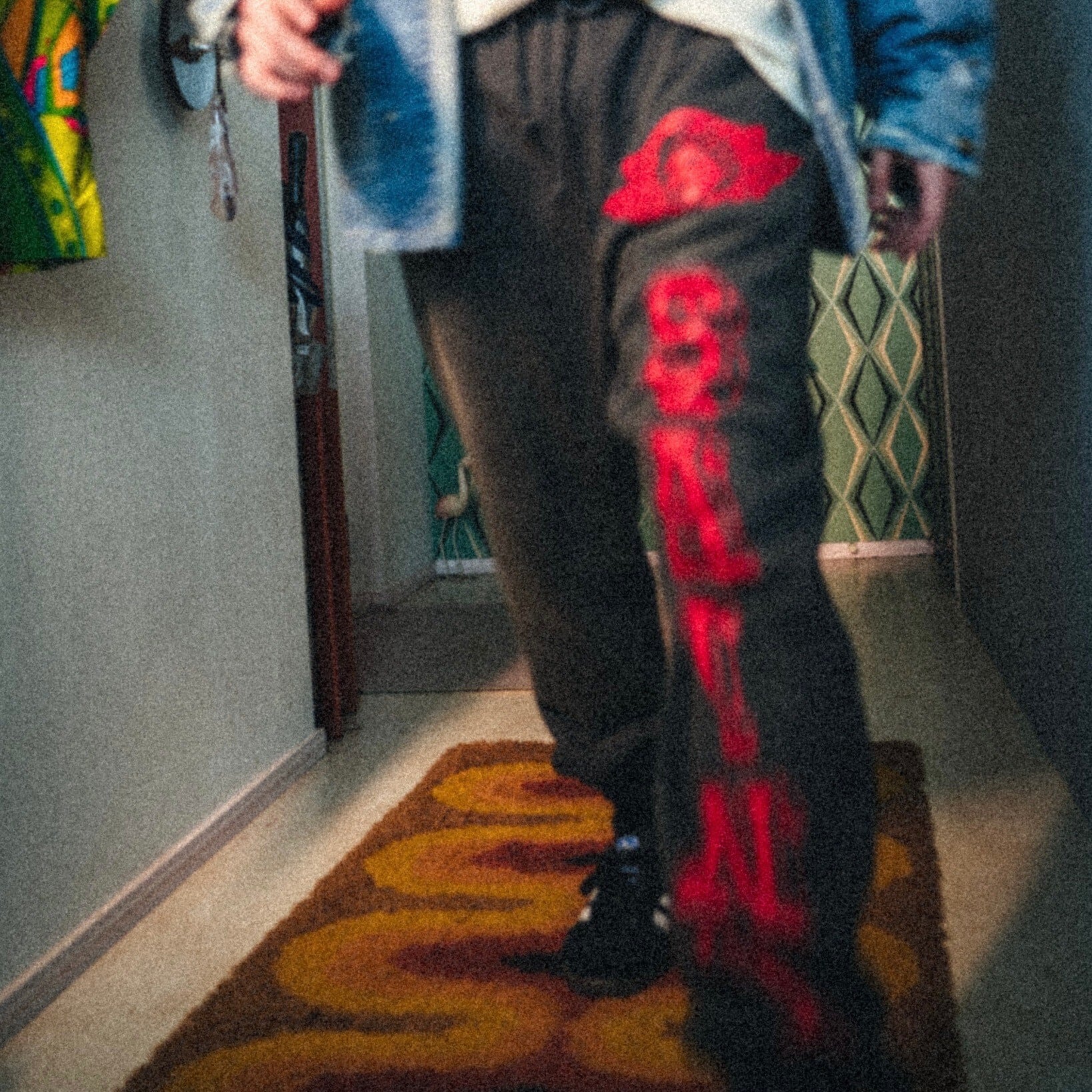 【SAINT MICHAEL】SM-YS8-0000-041/SWEAT PANTS/ANGEL/BLACK BLACK M