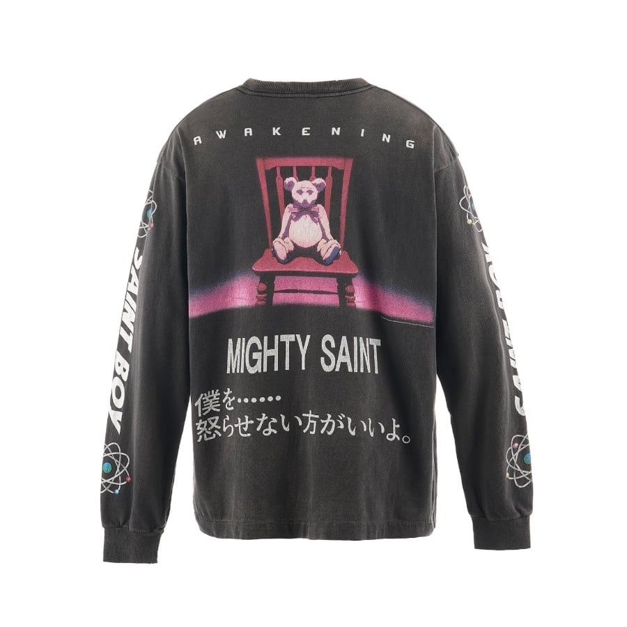 【SAINT MICHAEL】SM-YS1-0000-C30/PT_LS TEE/PLUTO/BLACK BLACK XL