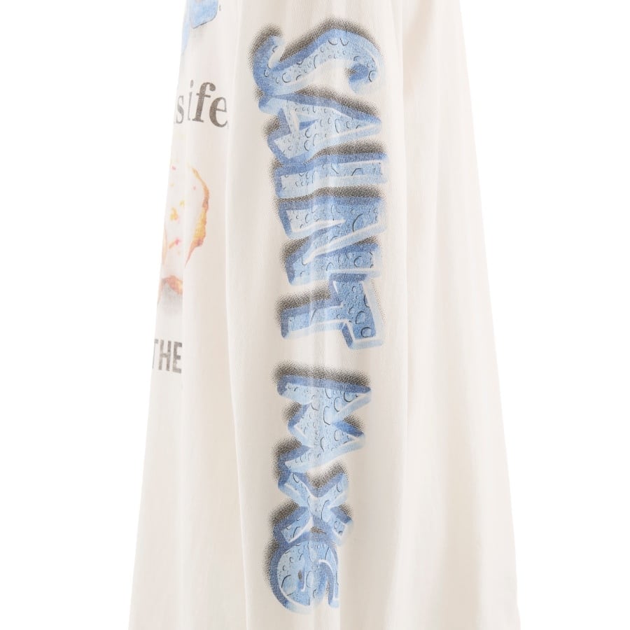 SAINT MICHAEL】SM-YS1-0000-C39/SA_LS TEE/HEART CKIE/WHT(XL