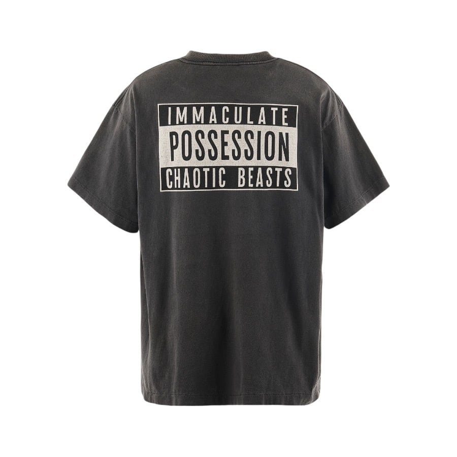 【SAINT MICHAEL】SM-YS1-0000-C01/CP_SS TEE/SMILE/BLACK BLACK XXL