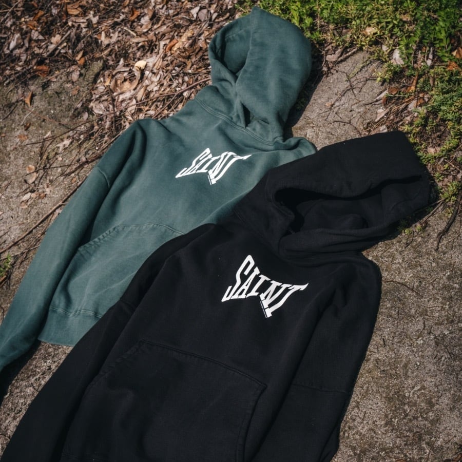 【SAINT MICHAEL】SM-YS1-0000-039/HOODIE/RIBON SAINT/BLACK
