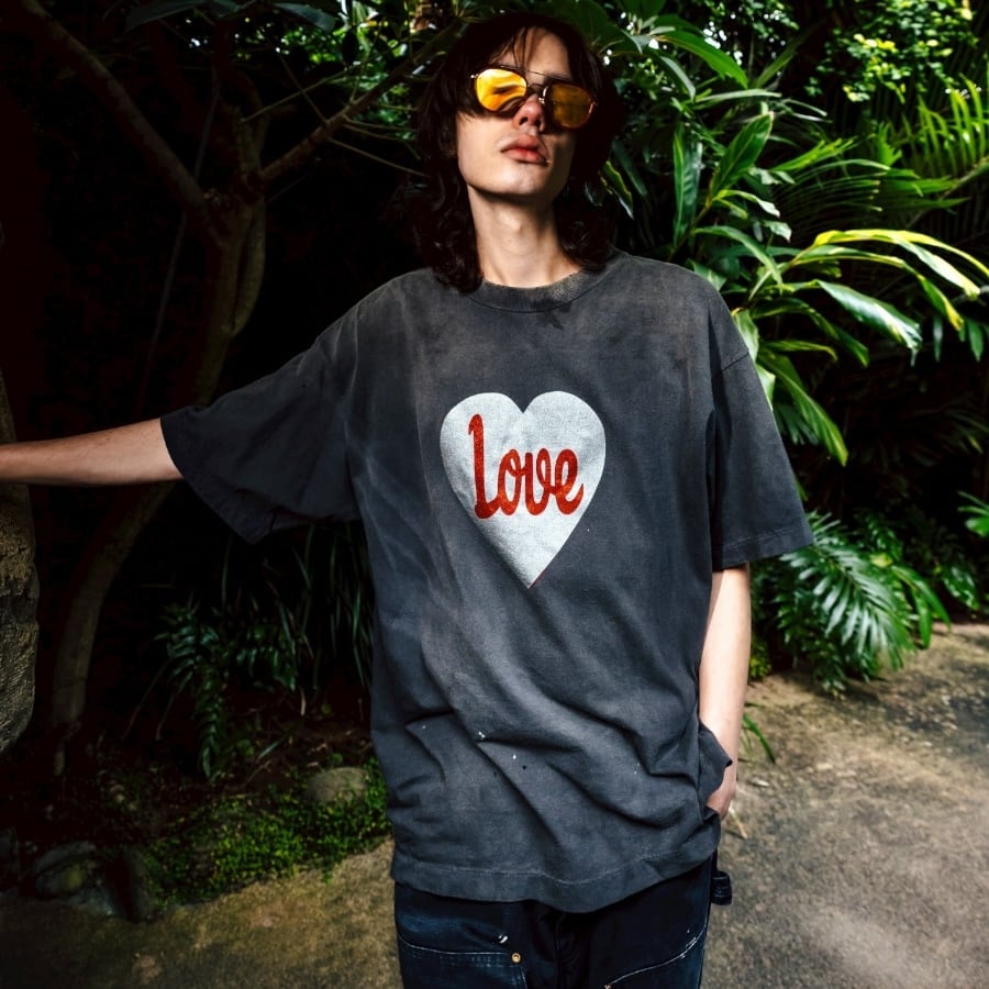 【SAINT MICHAEL】SM-HR8-0000-001HEART LOVE BLACK XL