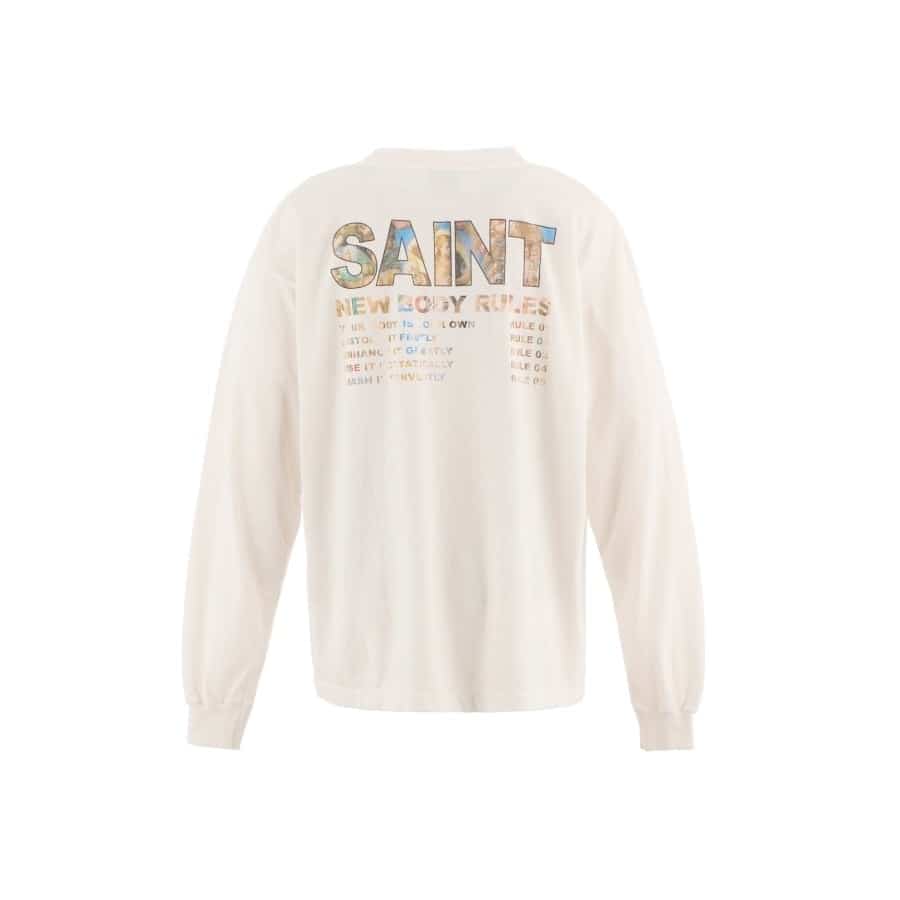 【SAINT Mxxxxxx】SM-HR1-0000-035/LS TEE/NEW BODY RULES/WHITE WHITE XXL