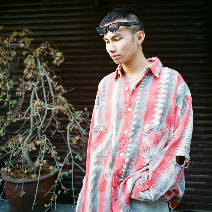 【SAINT MICHAEL】SM-S23-0000-087/SA_FRANNL SHRT/CHECK/RED RED XL