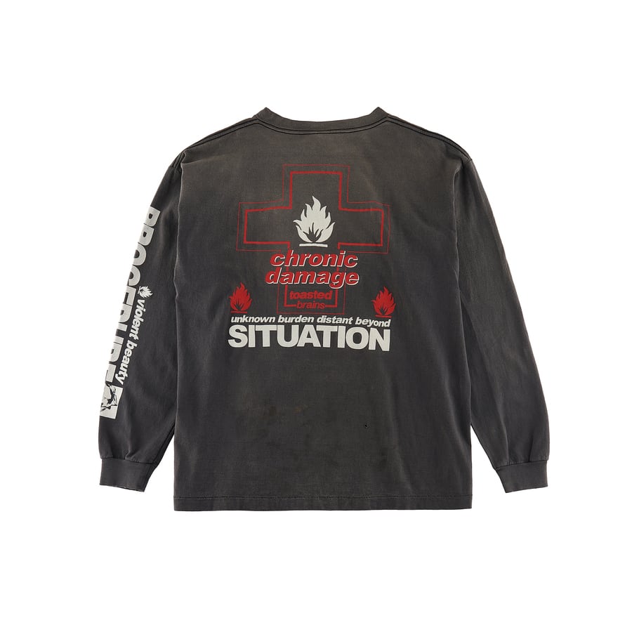 SAINT MICHAEL】SM-S23-0000-027/LS TEE/UNKNOWN/BLACK(XL BLACK