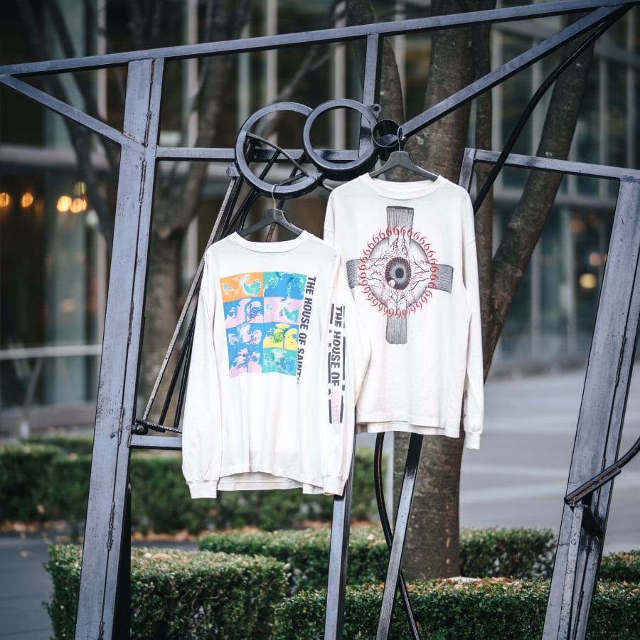 【SAINT MICHAEL】SM-S23-0000-035/LS TEE/HOUSE SAINT/WHITE WHITE XL