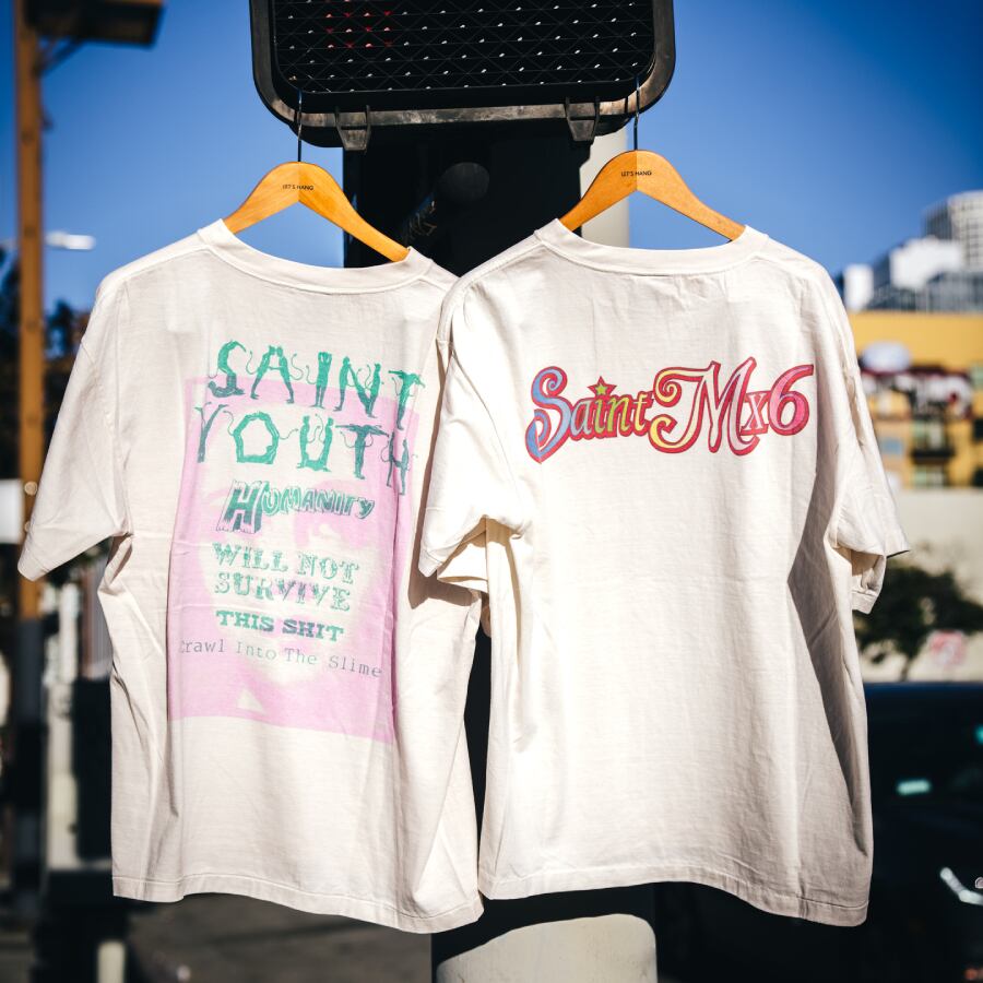 【SAINT MICHAEL】SM-S23-0000-024/SS TEE/HUMANITY/WHITE WHITE XL