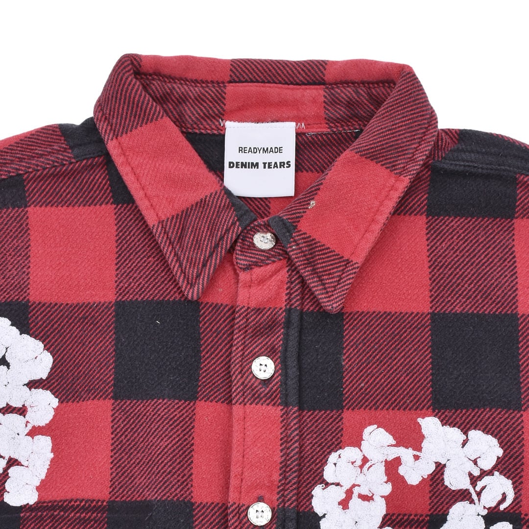 【READY MADE X DENIM TEARS】CHECK LS SHIRTS(RED)