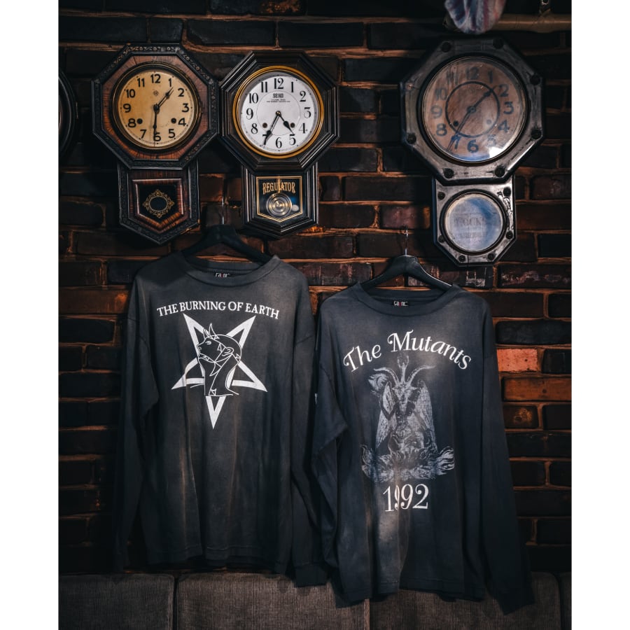 【SAINT MICHAEL】SM-A23-0000-008/LS TEE/THE MUTANTS/BLACK XL