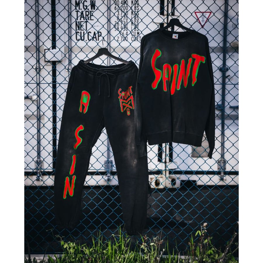 【SAINT MICHAEL】SM-A23-0000-018/CRW N SWT/MX6/BLK XL