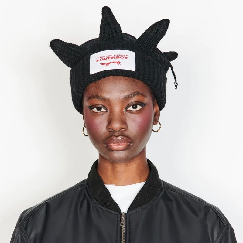 【CHARLES JEFFREY LOVERBOY】CHUNKY CROWN BEANIE ECRU F