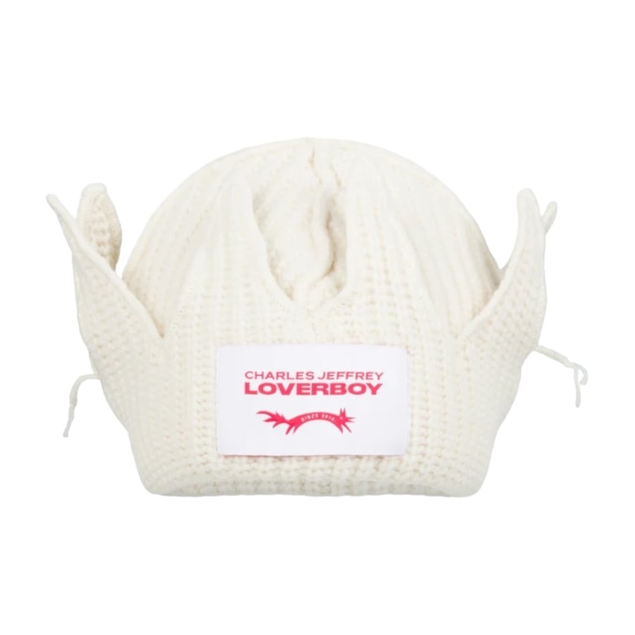 CHARLES JEFFREY LOVERBOY】CHUNKY CROWN BEANIE(F ECRU)| AYIN CHARLES JEFFREY LOVERBOY】CHUNKY CROWN BEANIE(F ECRU)| AYIN