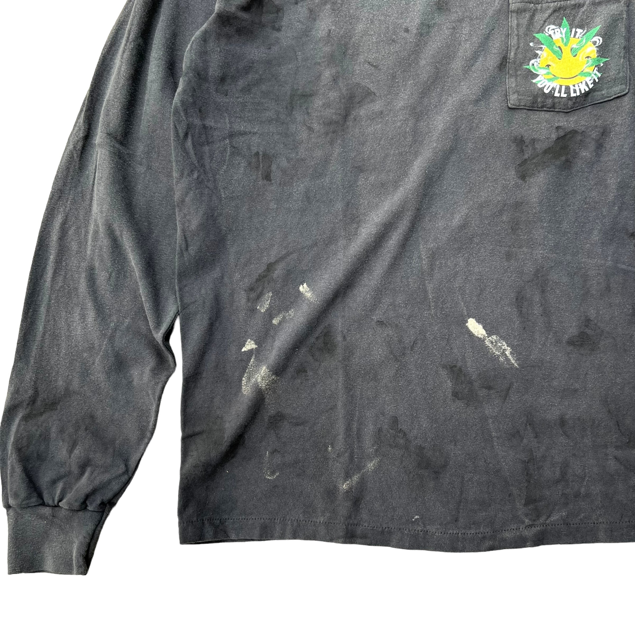 【READYMADE】RE-CO-BK-00-00-282/LS T-SHIRT SNAKE/BLK BLACK XL