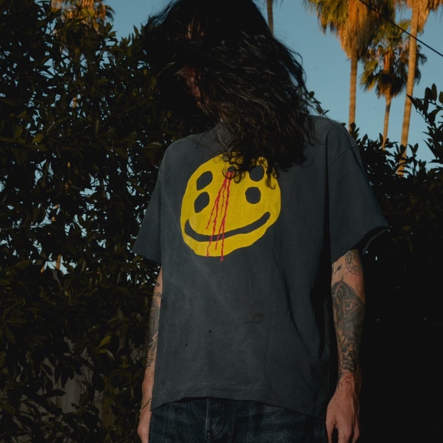 【SAINT MICHAEL】SM-YS1-0000-C01/CP_SS TEE/SMILE/BLACK BLACK XL