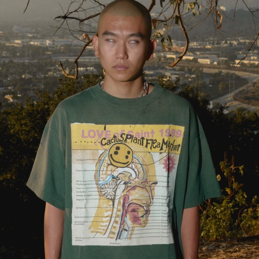 【SAINT MICHAEL】SM-YS1-0000-C04/CP_SS TEE/LOVE OF SNT/GN GREEN XL