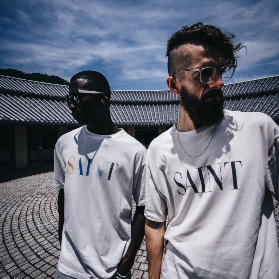 【SAINT MICHAEL】SM-YS1-0000-007/SS TEE/RAINBOW SAINT/WHT WHITE XL