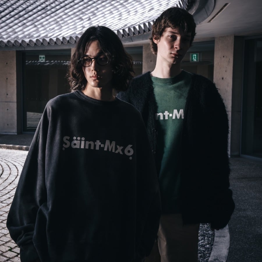 【SAINT MICHAEL】SM-YS1-0000-034/CREW SWT/CHAOS/CHARKOAL CHARKOAL L