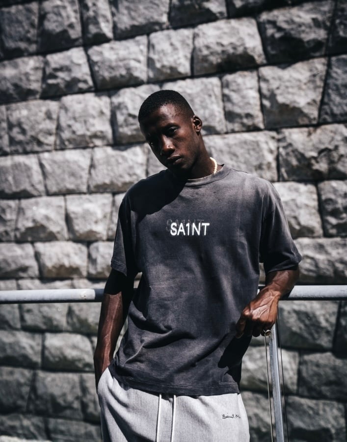 【SAINT MICHAEL】SM-YS1-0000-003/SS TEE/SEVEN DEADLY/BLAC BLACK XL