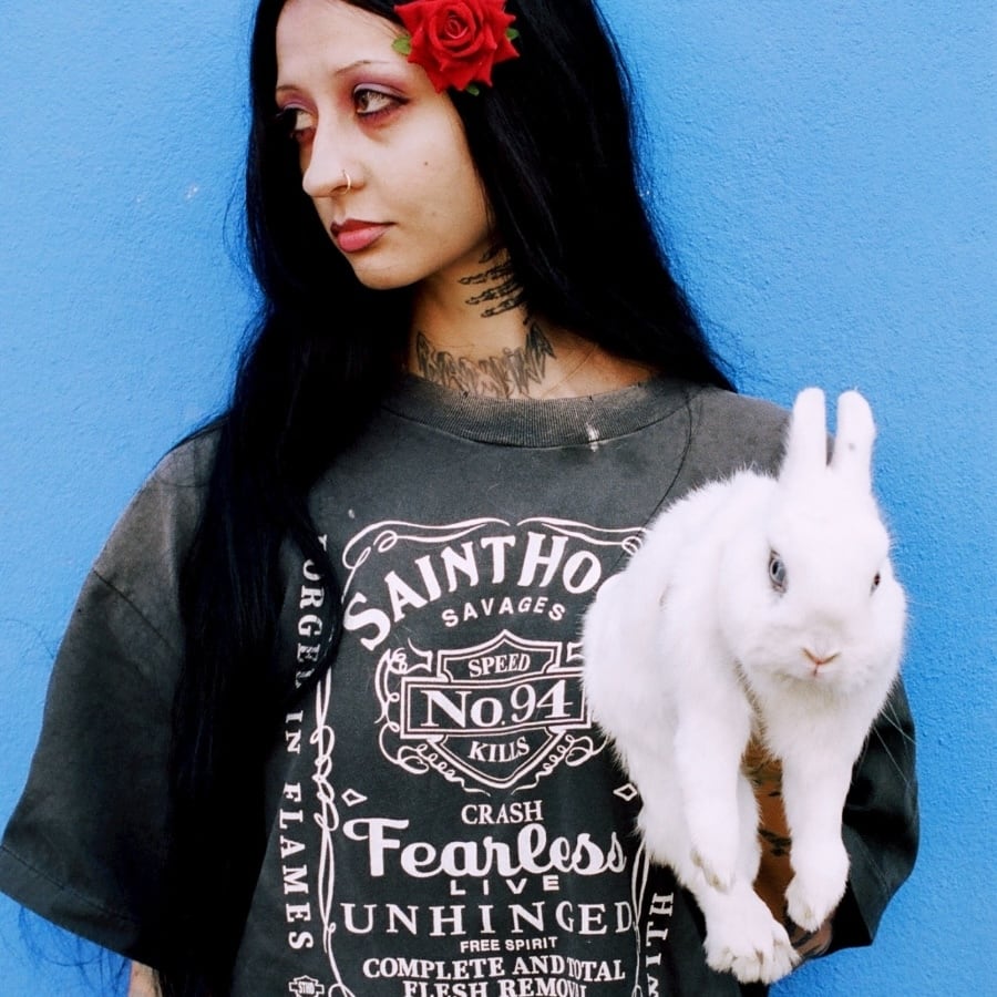 【SAINT MICHAEL】SM-HR8-0000-C70STHD.FEARLESS BLACK XXL