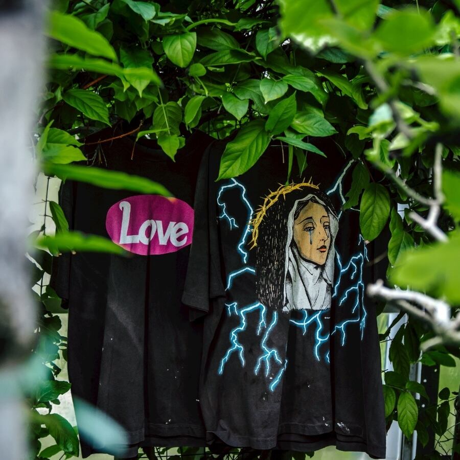 【SAINT MICHAEL】SM-HR8-0000-012LOVE BLACK XL