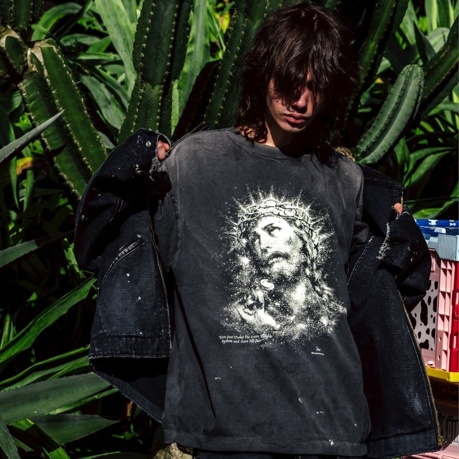 【SAINT MICHAEL】SM-HR8-0000-016JESUS BLACK XL