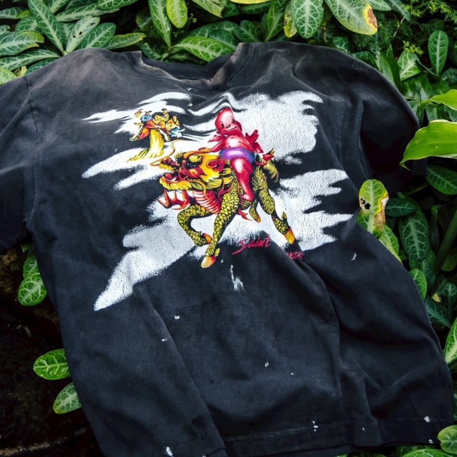 【SAINT MICHAEL】DAMAGEDSM-HR8-0000-017 BLACK XXL