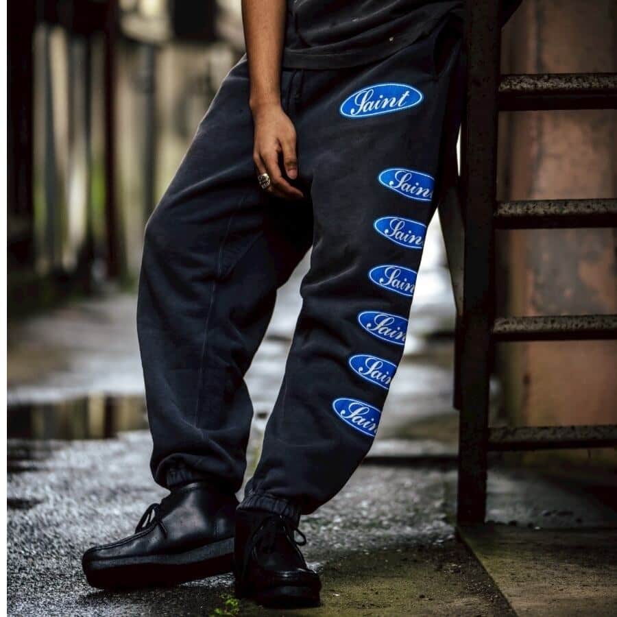 SAINT Mxxxxxx】SM-HR1-0000-061/SWEAT PANTS/LOVE AMONG/BLACK(S