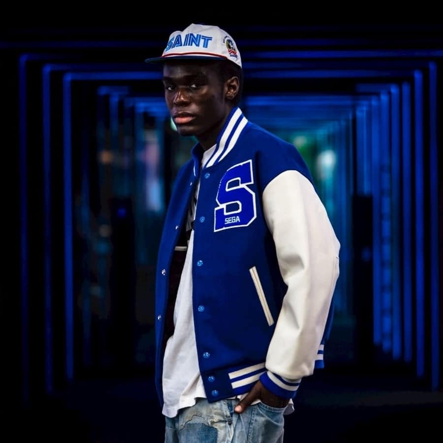 【SAINT Mxxxxxx】SM-HR1-0000-C63/SG_VARSITY JKT/SAINT SEGA/BLUE BLUE L