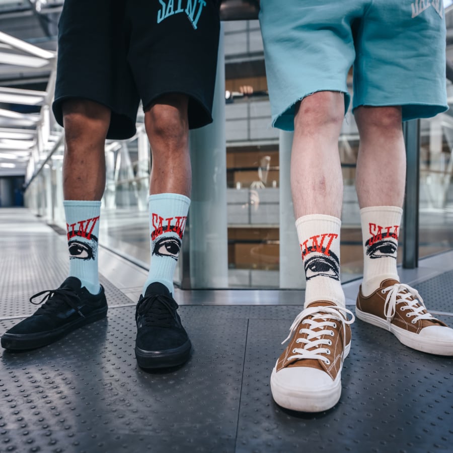 【SAINT MICHAEL】SM-S23-0000-101/SOCKS/EYE/BLACK BLACK F