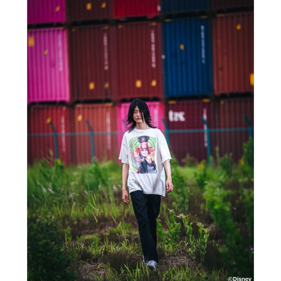 【SAINT MICHAEL】SM-A23-0000-C25/DSNY_SS TEE/MAD HATTER/W WHITE XL