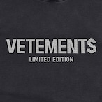 【VETEMENTS】LIMITED EDITION CRYSTAL LOGO HOODIE BLACK XS