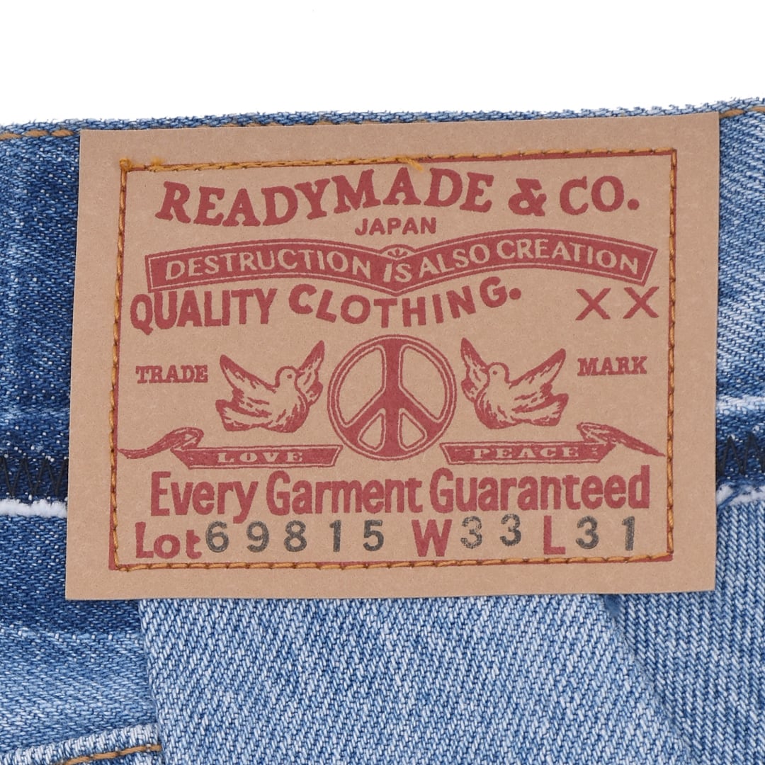 【READYMADE】RE-CO-BL-00-00-242/DENIM WIDE/(BLUE) F