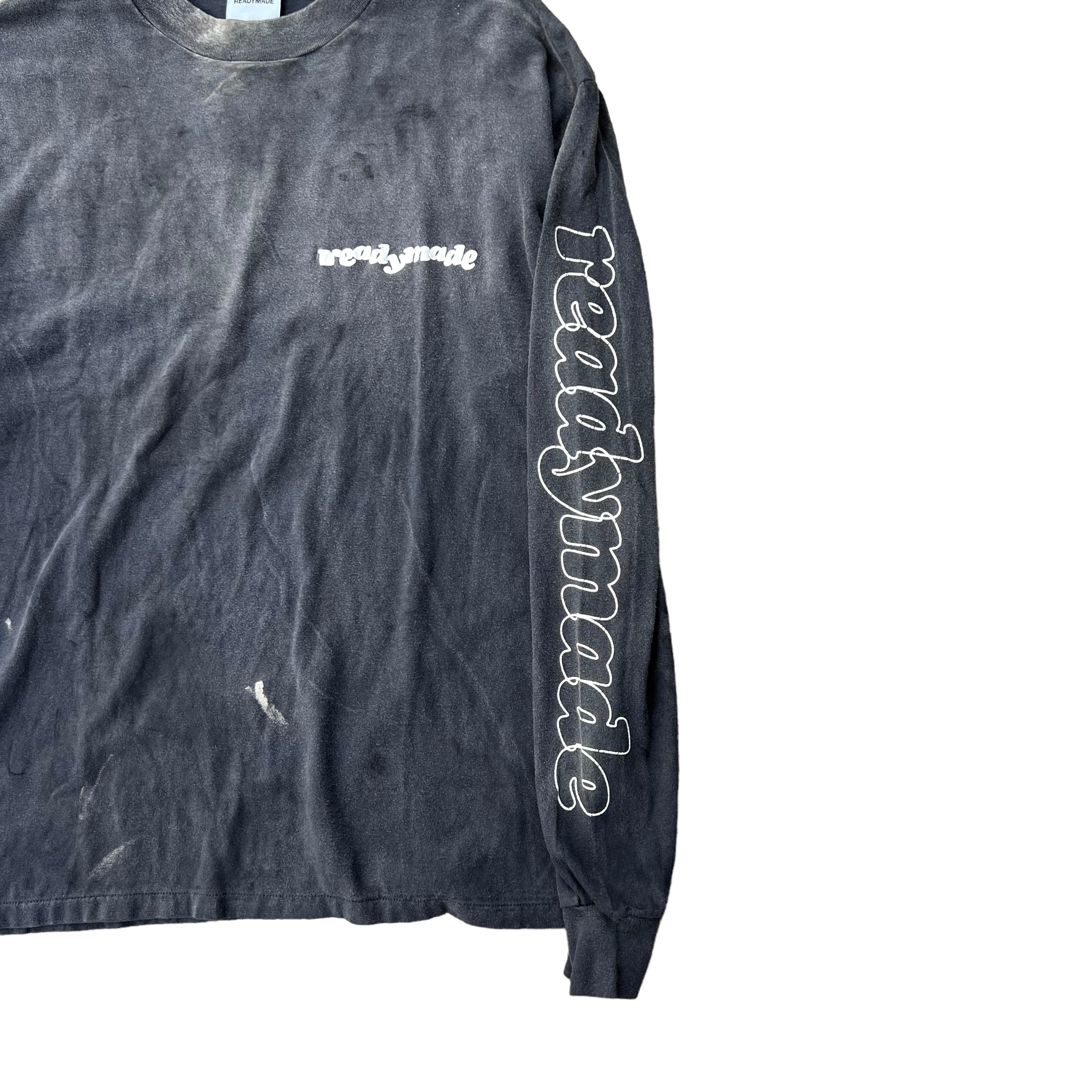 【READYMADE】RE-CO-BK-00-00-283/LS T DESTRUCTION/BLK BLACK XL