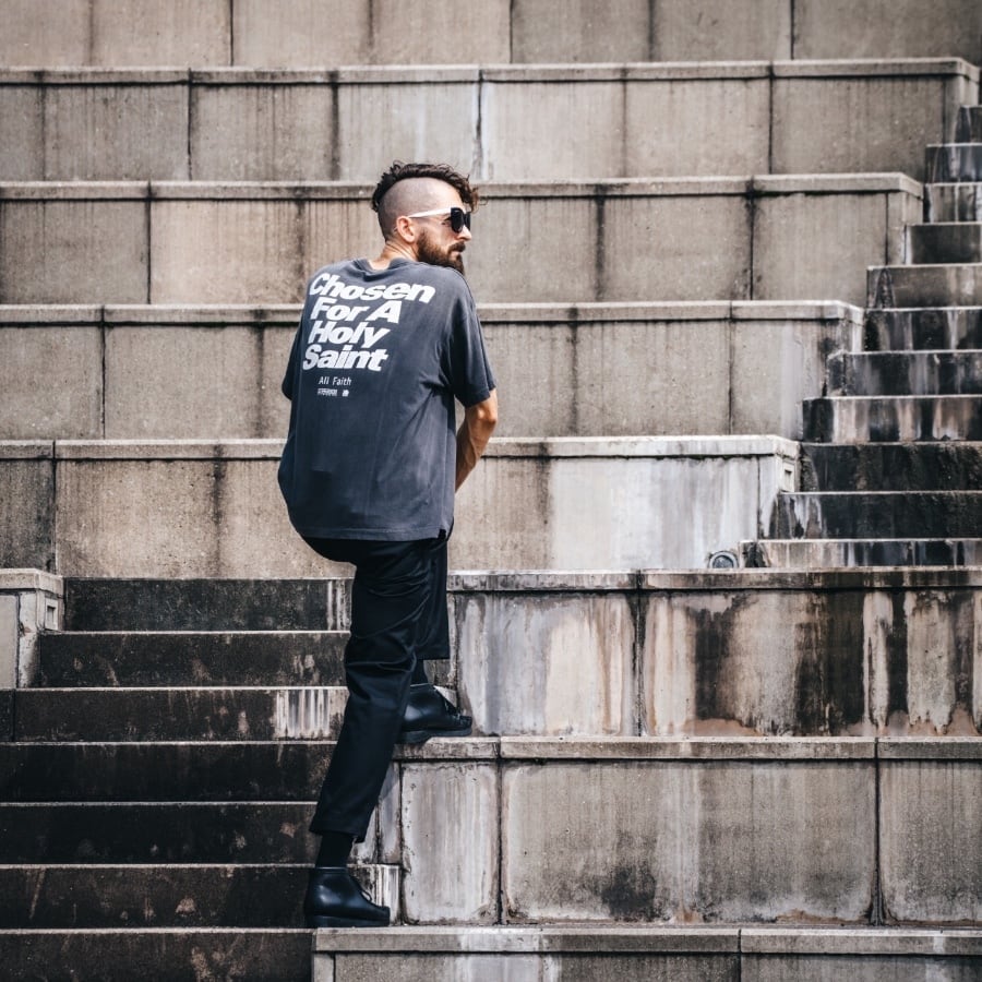 【SAINT MICHAEL】SM-YS1-0000-004/SS TEE/CHOSEN/BLACK BLACK XL