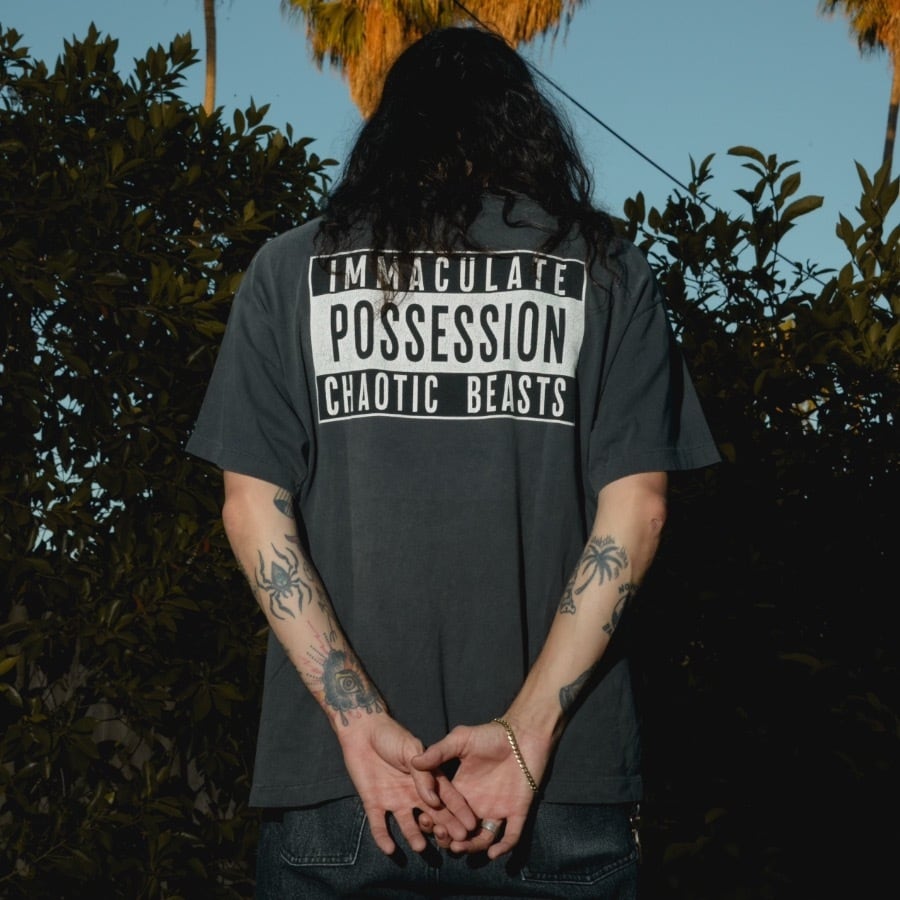 【SAINT MICHAEL】SM-YS1-0000-C01/CP_SS TEE/SMILE/BLACK BLACK XXL