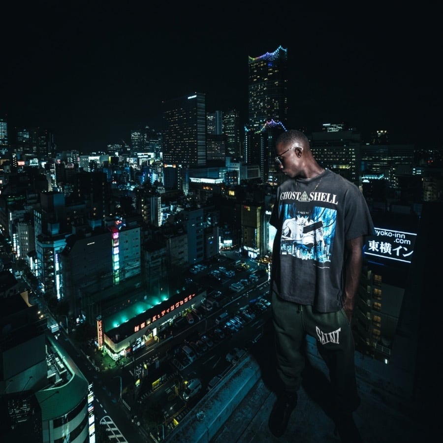 【SAINT MICHAEL】SM-YS1-0000-C31/GS_SS TEE/GITS/BLACK