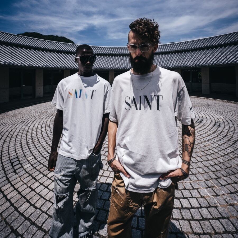 SAINT MICHAEL】SM-YS1-0000-007/SS TEE/RAINBOW SAINT/WHT(XL