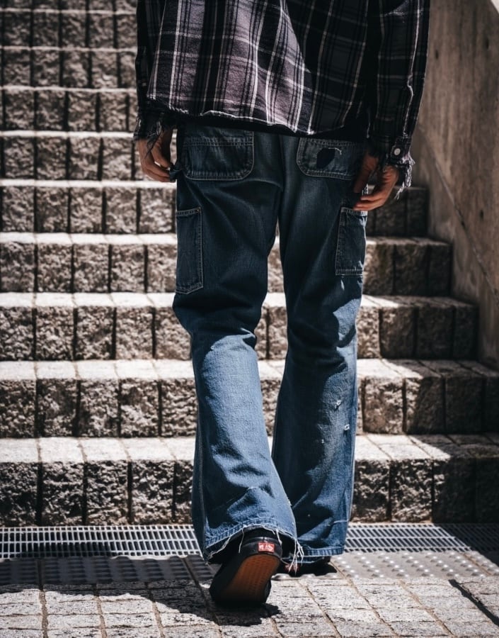 【SAINT MICHAEL】SM-YS1-0000-066/DOUBLE KNEE/DENIM/BLUE BLUE L