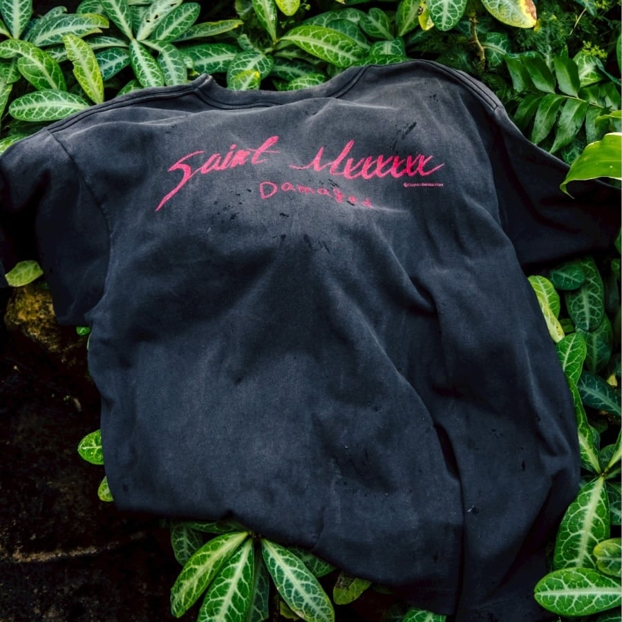 【SAINT MICHAEL】DAMAGEDSM-HR8-0000-017 BLACK XL