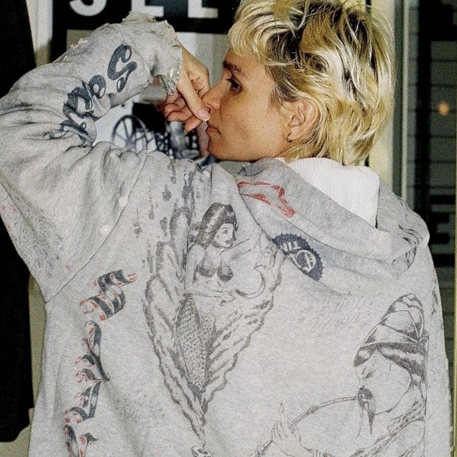 【SAINT Mxxxxxx】SM-HR1-0000-C31/ALX_HOODIE/DRAWING/GRAY GREY XL