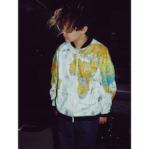 【SAINT MICHAEL】SM-S23-0000-084/BJ_PARER JKT/WORLD MAP/W MULTI L