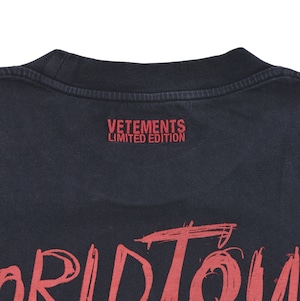 【VETEMENTS】WORLDTOUR LOGO T-SHIRT BLACK Ｓ