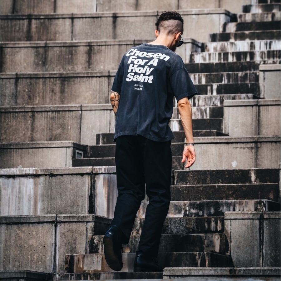 【SAINT MICHAEL】SM-YS1-0000-004/SS TEE/CHOSEN/BLACK BLACK XL