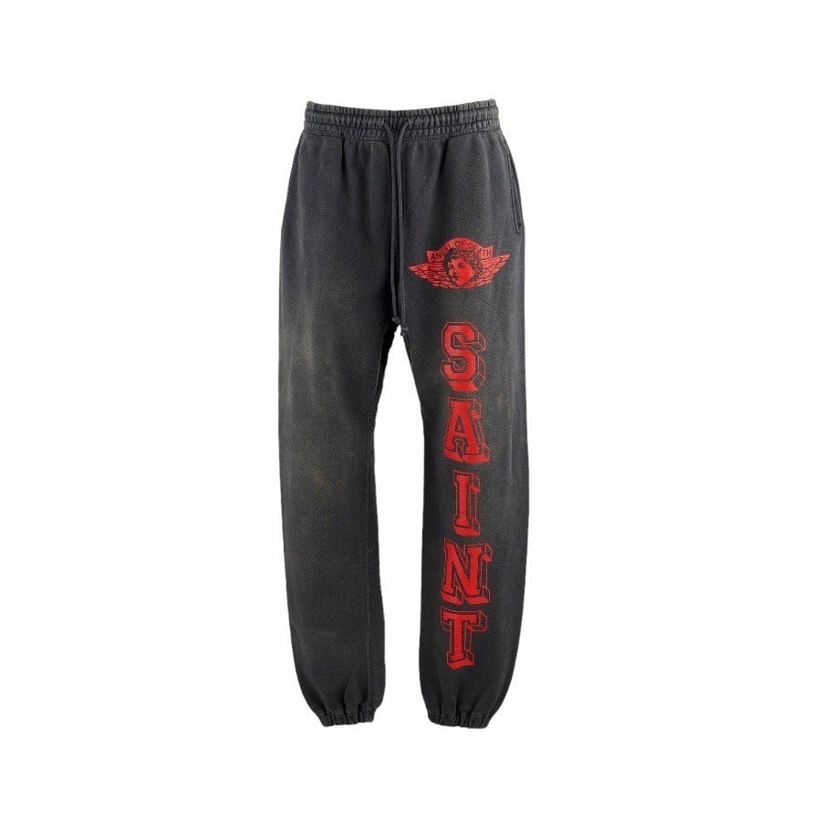 【SAINT MICHAEL】SM-YS8-0000-041/SWEAT PANTS/ANGEL/BLACK BLACK M