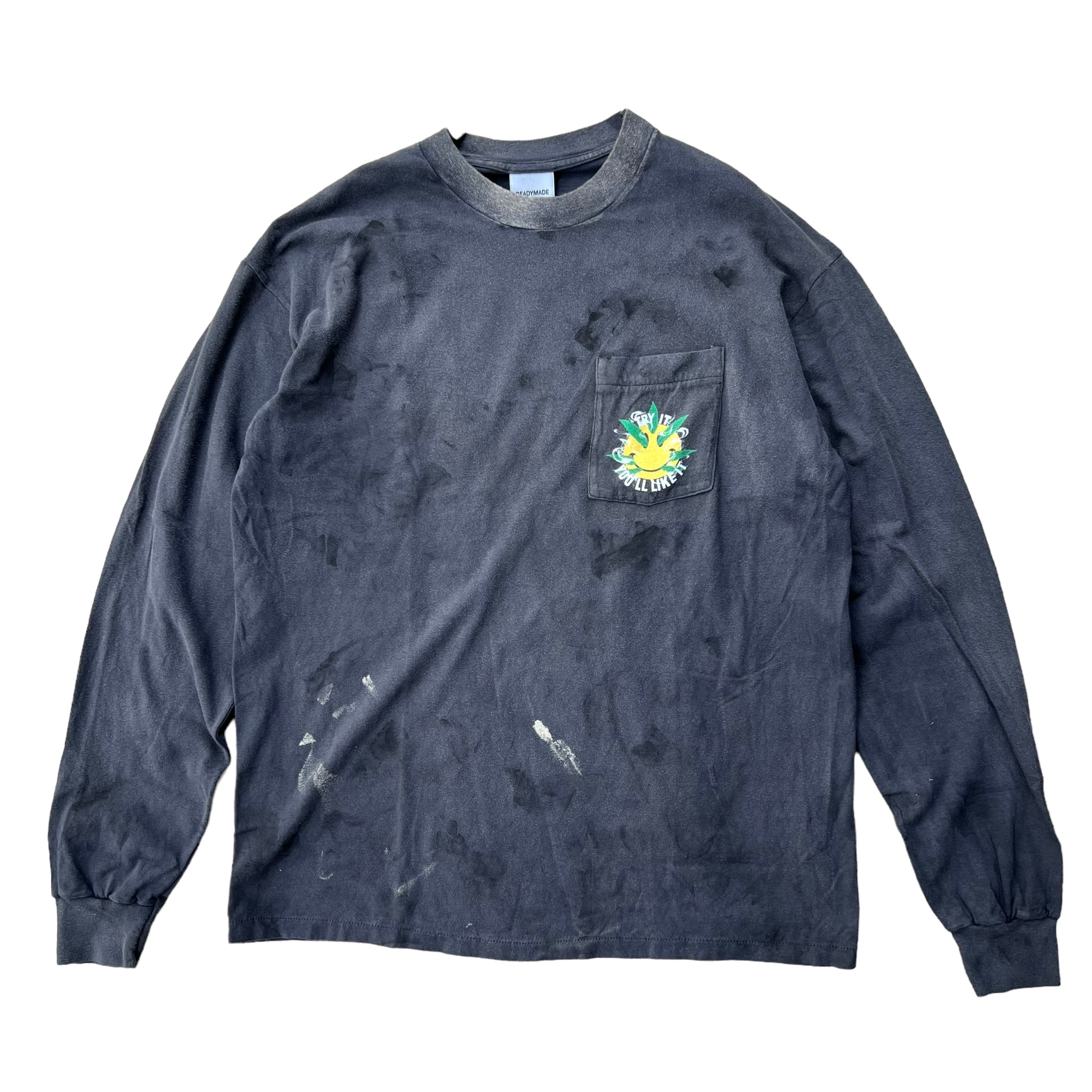 【READYMADE】RE-CO-BK-00-00-282/LS T-SHIRT SNAKE/BLK BLACK XL