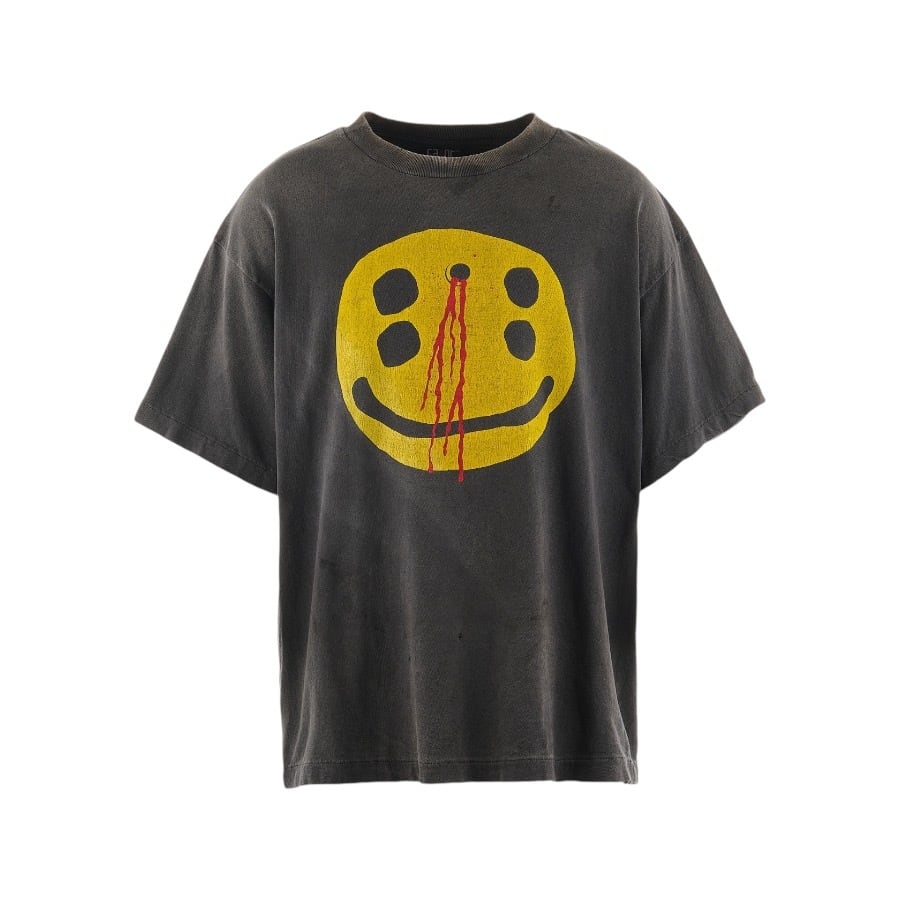【SAINT MICHAEL】SM-YS1-0000-C01/CP_SS TEE/SMILE/BLACK BLACK XXL