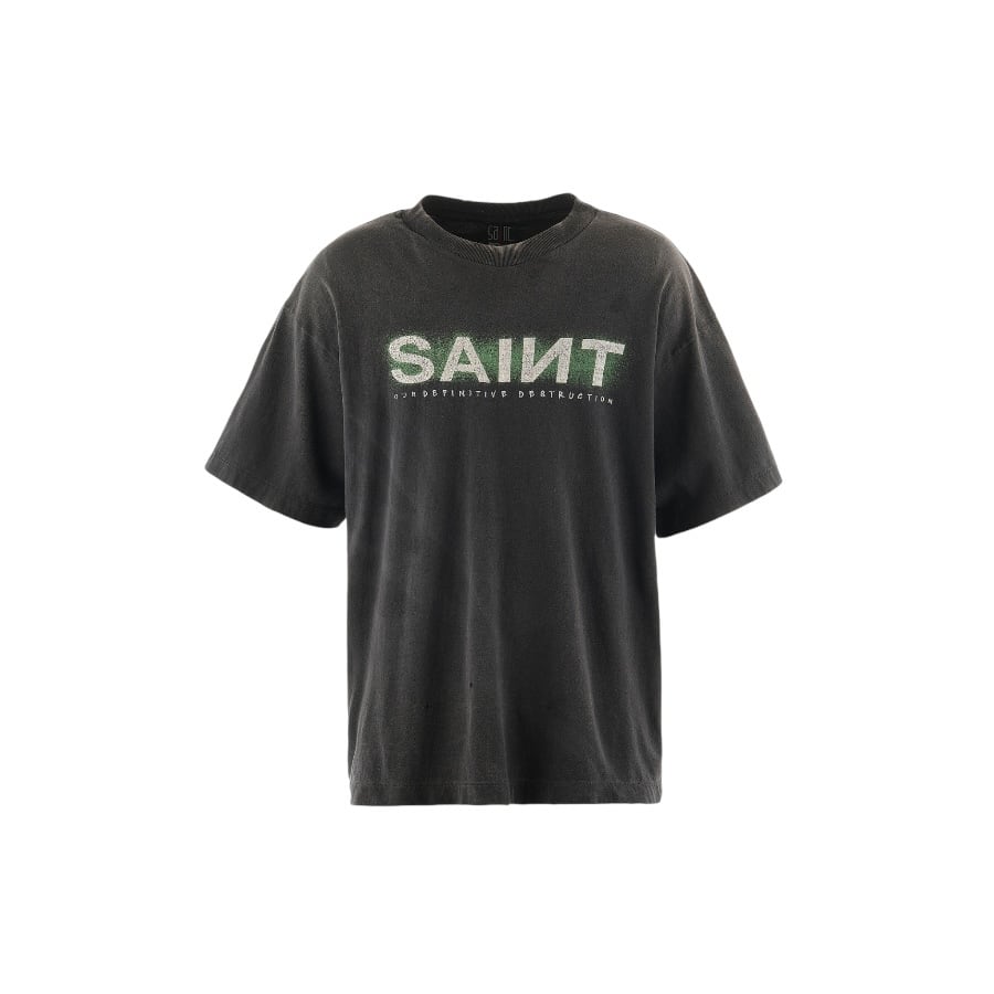 【SAINT MICHAEL】SM-YS1-0000-001/SS TEE/SAINT/BLACK BLACK XXL