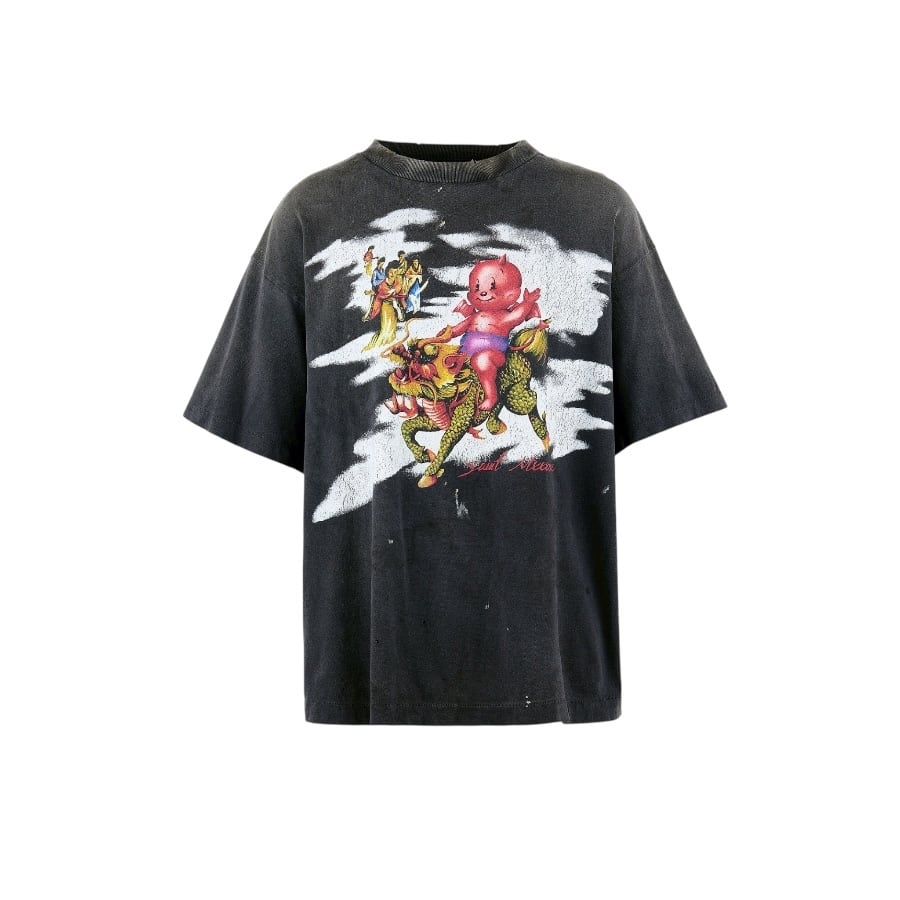 【SAINT MICHAEL】DAMAGEDSM-HR8-0000-017 BLACK XL