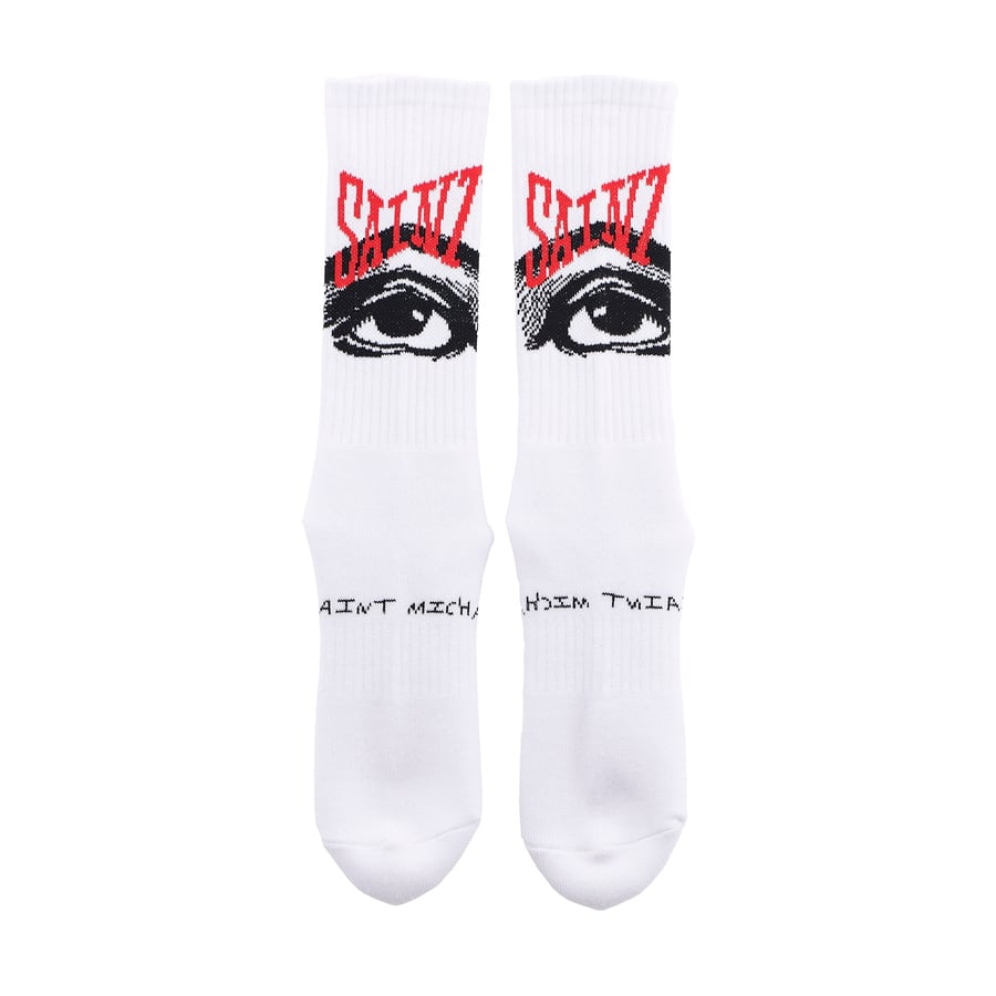 SAINT MICHAEL】SM-S23-0000-100/SOCKS/EYE/WHITE(F WHITE)｜ AYIN