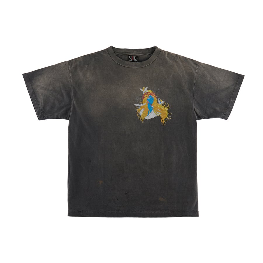 【SAINT MICHAEL】SM-S23-0000-013/SS TEE/BLUE FACE/BLACK BLACK XXL